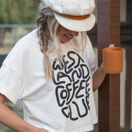 West Land Coffee Club Ladies Crop Tee