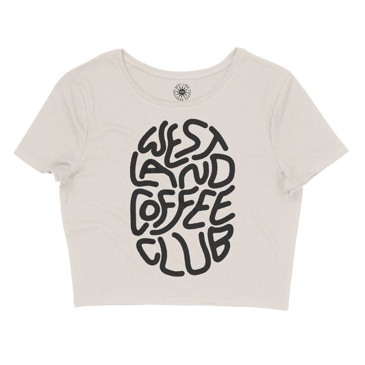 West Land Coffee Club Ladies Crop Tee
